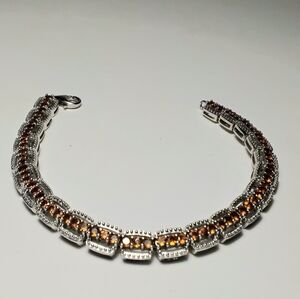925 Silver Orange Citrine Bracelet